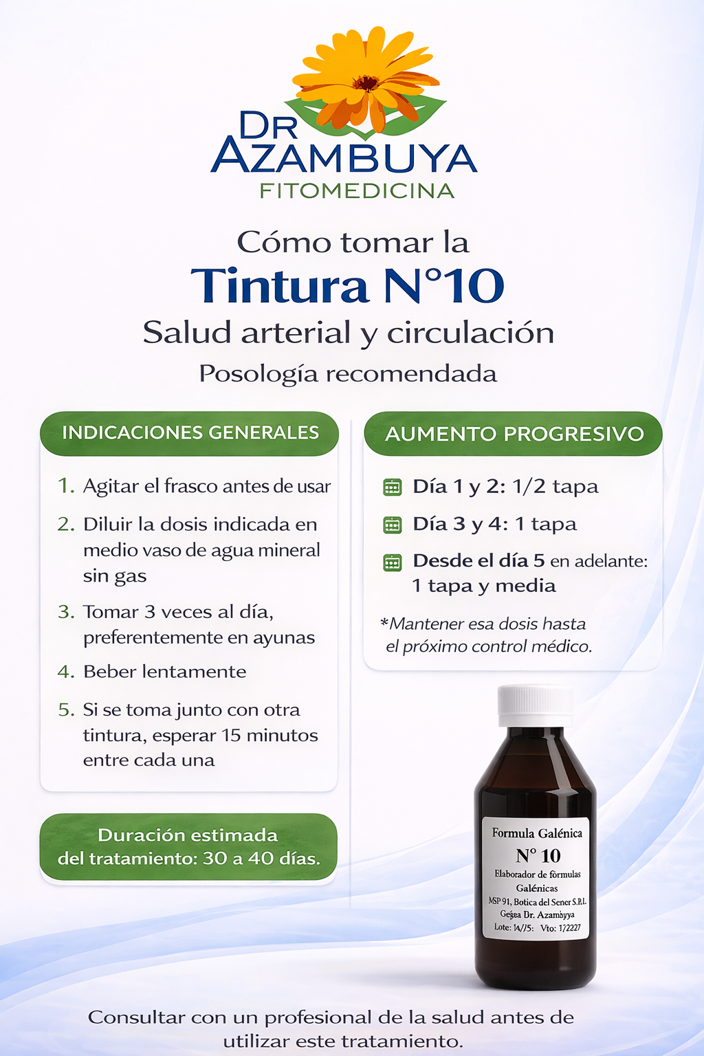 Tintura N°10 – Salud arterial, vision, colesterol y memoria 🌿