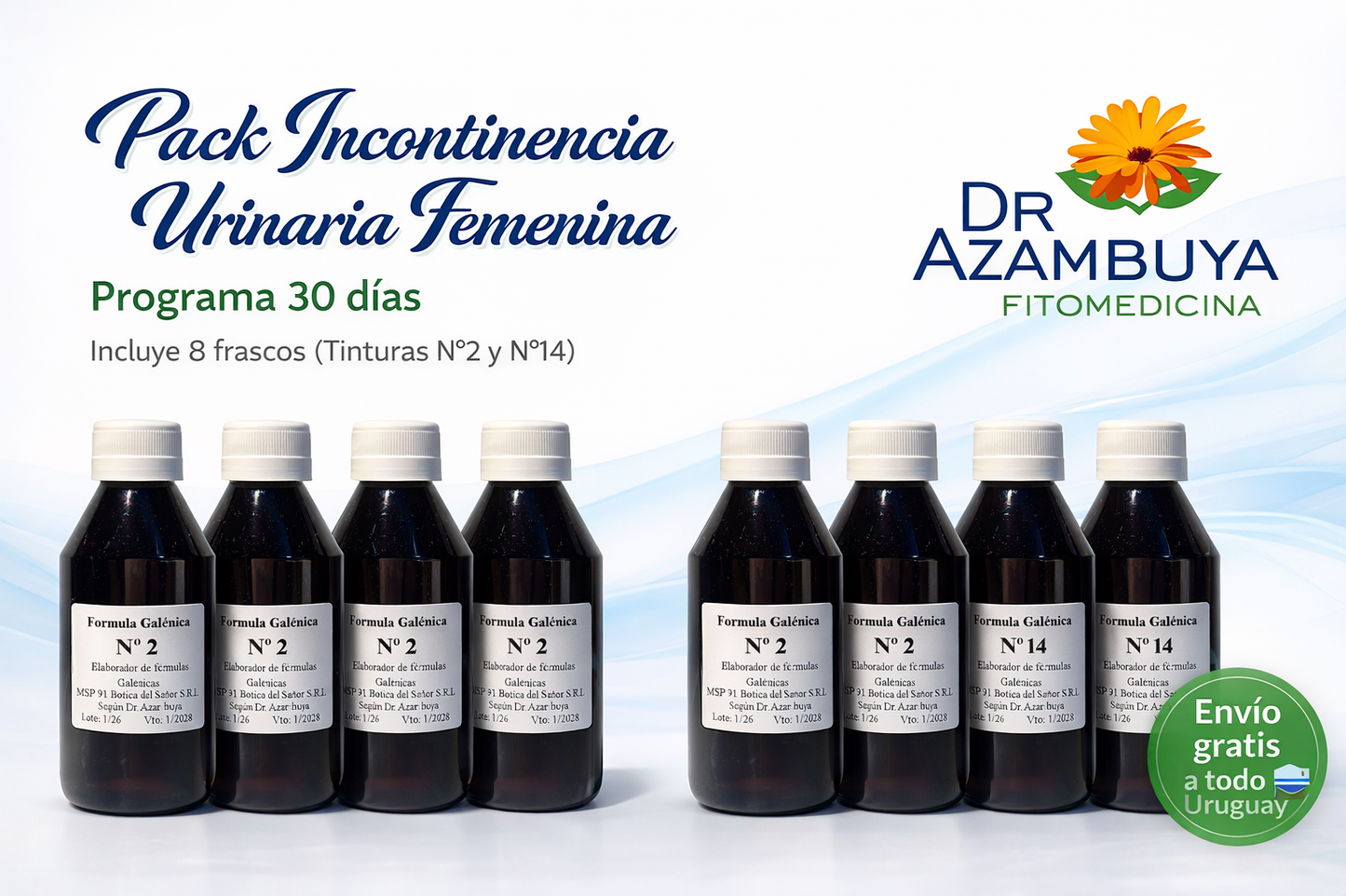 Pack Incontinencia urinaria femenina – Programa 30 días